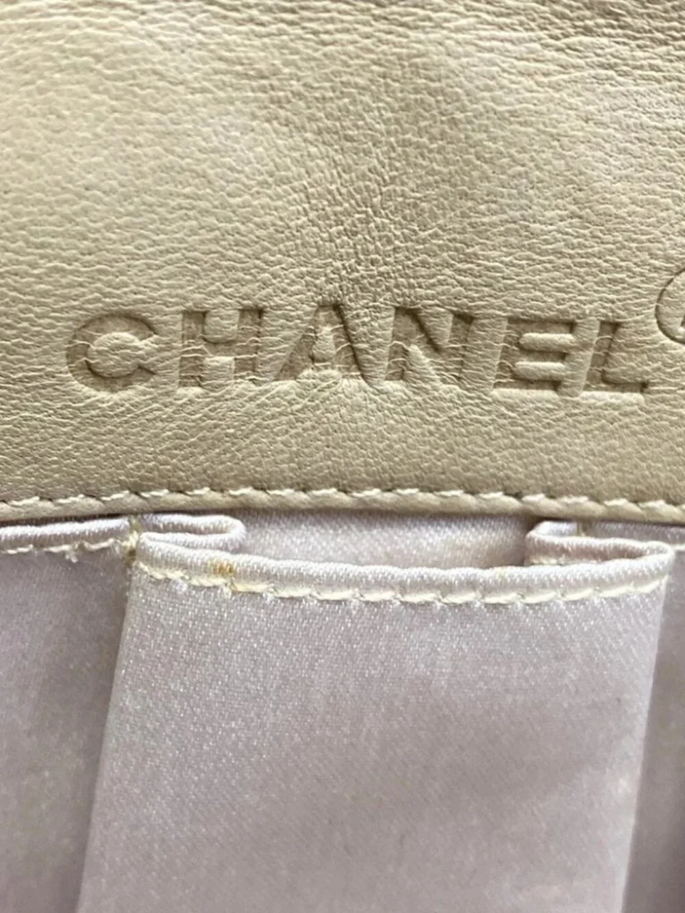 CHANEL New Travel Line Beige White Jacquard Leather Shoulder Bag